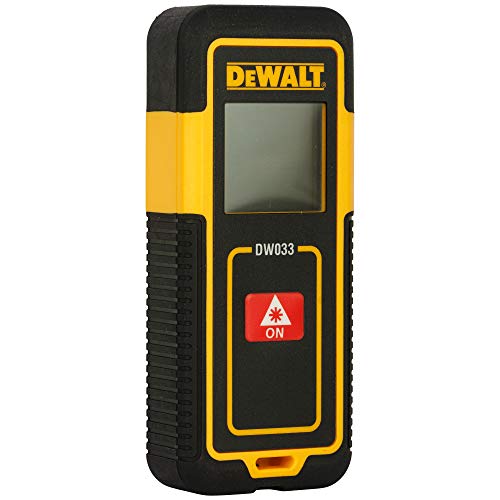 Dewalt DW033-XJ DW033-XJ-Medidor láser alcance de 30m. SOLO DISTANCIAS, 0 V, Negro Y Amarillo, (30 M) UK