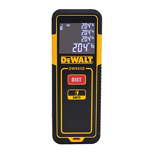 DeWalt DW065E - Medidor de distancia ligero, láser