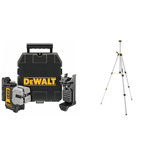 DeWalt DW089K-XJ - Láser autonivelante multilínea (Horizontal, vertical y lateral) + DE0881-XJ - Trípode de aluminio