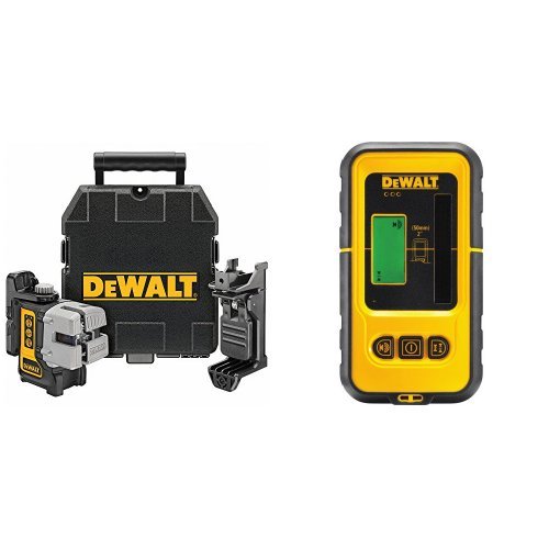 DeWalt DW089K-XJ - Láser autonivelante multilínea (Horizontal, vertical y lateral) + DE0892-XJ - Detector para láser DW088 y DW089 con alcance hasta 50m