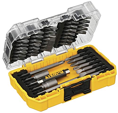 DEWALT DW2166 piezas, rígida, Juego de destornilladores grises/plateados con funda resistente, 45 Piece Set