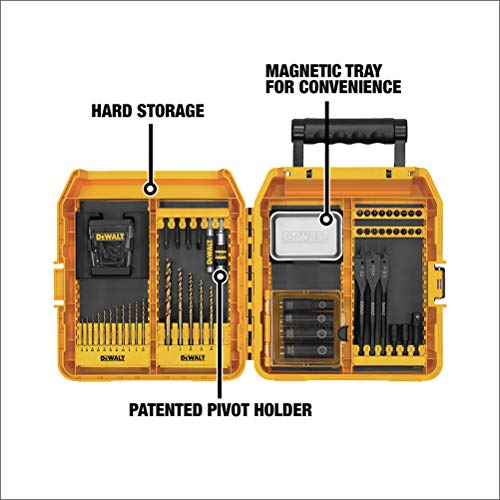 DeWALT DW2583 Juego de brocas 65pieza(s) broca - Brocas (Taladro, Multiherramienta eléctrica, Juego de brocas, Rotación manual derecha, Multi, Envase para colgar, 65 pieza(s))