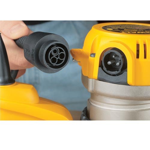 DEWALT DW618PKB 2-1/4 HP EVS Fixed Base/Plunge Router Combo Kit with Soft Start