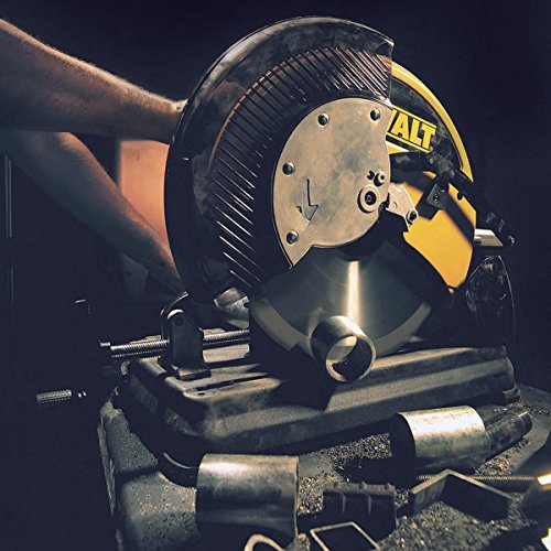 Dewalt DW872-QS Tronzadora de Corte rápido 2.200W-diámetro de 355 mm 1.300 RPM Disco Pastilla, 220 V, Negro y Amarillo