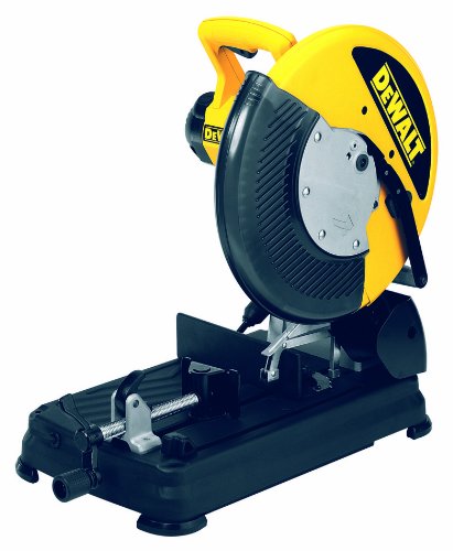 Dewalt DW872-QS Tronzadora de Corte rápido 2.200W-diámetro de 355 mm 1.300 RPM Disco Pastilla, 220 V, Negro y Amarillo