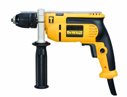 Dewalt DWD024S-QS DWD024S-QS-Taladro Percutor 701W con 1 Velocidad Variable y portabrocas automático 13mm, 650 W, 230 V, Amarillo