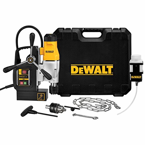 Dewalt DWE1622K-QS Columna electromagnética con taladro morse 1200W 50 mm, Negro y amarillo