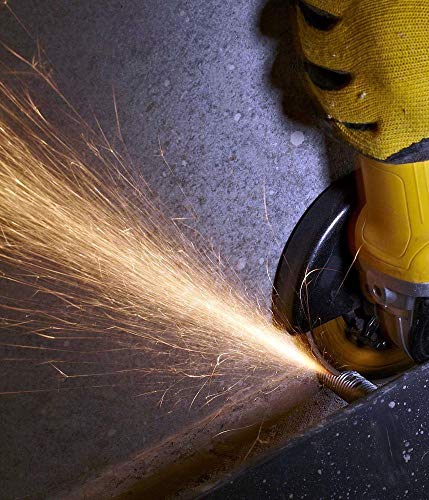 DeWalt DWE4016-QS DWE4016-QS-Mini-amoladora 115mm 730W 11.000 RPM Suave + Bloqueo y re-Arranque, 730 W