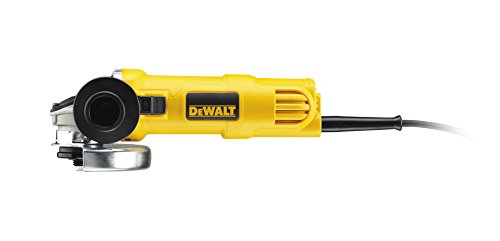 Dewalt DWE4057-QS DWE4057-QS-Mini-amoladora 125mm 800W 11.800 RPM Suave + Bloqueo y re-Arranque, 800 W, 230 V, Amarillo/Negro