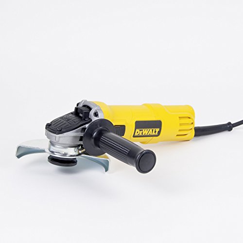 Dewalt DWE4057-QS DWE4057-QS-Mini-amoladora 125mm 800W 11.800 RPM Suave + Bloqueo y re-Arranque, 800 W, 230 V, Amarillo/Negro