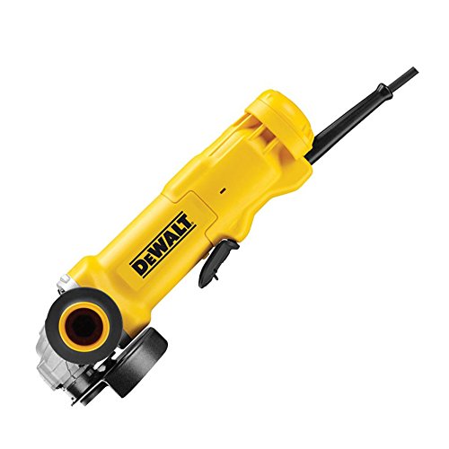 Dewalt DWE4203-QS DWE4203-QS-Mini-amoladora 125mm 1.010W 11.000 RPM con Interruptor Hombre-Muerto, 1010 W, 230 V, Negro/Amarillo