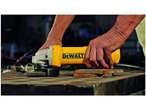 Dewalt DWE4233-QS Mini-amoladora 125 mm 1.400W 11.500 rpm con interruptor hombre-muerto, Amarillo/Negro, 1.400 W