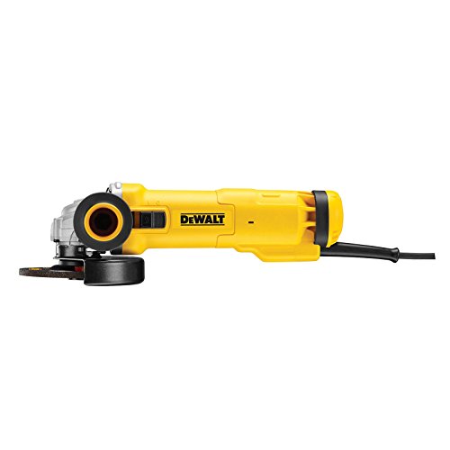 Dewalt DWE4237-QS DWE4237-QS-Mini-amoladora 125mm 1.400W 11.500 RPM Suave + Bloqueo y re-Arranque, 1400 W, 240 V, Negro/Amarillo, 125 mm