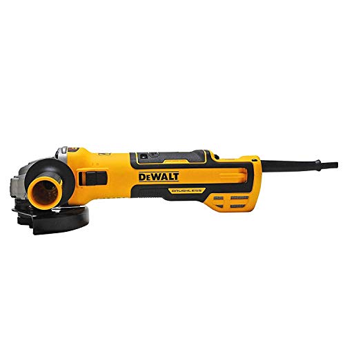 DEWALT DWE4357-QS - Mini-amoladora sin escobillas 125mm 1.700W 2.200-10.500 rpm Electrónica + Embrague + Arranque Suave + Freno + Bloqueo y re-arranque + Empuñadura Anti-vibración