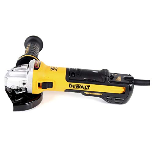 DEWALT DWE4369-QS - Mini-amoladora sin escobillas 125mm 1.700W 1.800-8.000 rpm Electrónica + Embrague + Arranque Suave + Freno + Bloqueo y re-arranque + Empuñadura Anti-vibración. Especial INOX