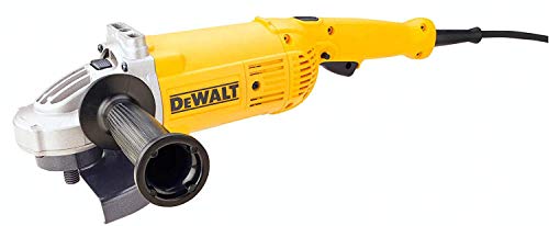 DeWalt DWE496-QS DWE496-QS-Amoladora 230mm 2.600W 6.500 RPM Suave + Bloqueo y re-Arranque, Schwarz/Gelb