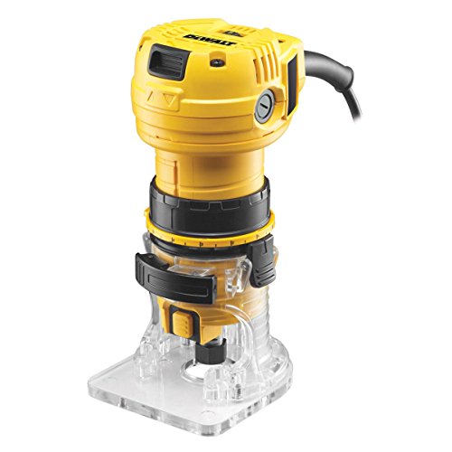 Dewalt DWE6005-QS Perfiladora 590W-34.000 RPM (6 mm), Negro y amarillo