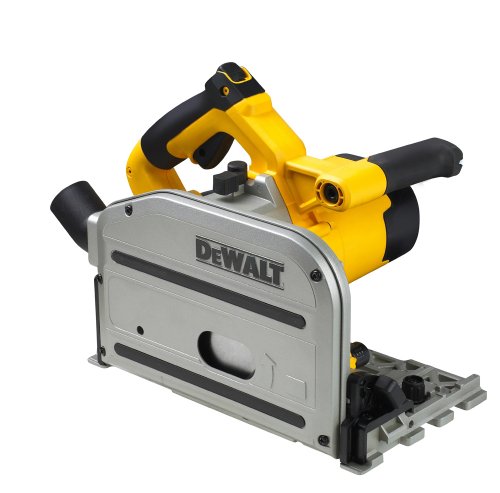 Dewalt DWS520KR-QS DWS520KR-QS-Sierra de Incision 1.300w-55mm Prof. -ø 165mm + 1,5m Rail guia + maletin, 1300 W, 18 V