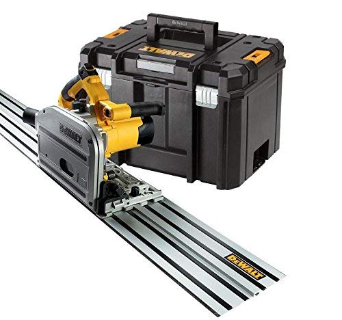 Dewalt DWS520KTR Sierra de perfil de 165 mm prof. Mm 86 1300w + guía de 1.5m, 0 W, 230 V