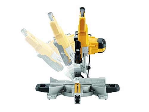 Dewalt DWS774-QS Ingletadora telescópica 1400W, Plata/Amarillo/Negro, 1400 W