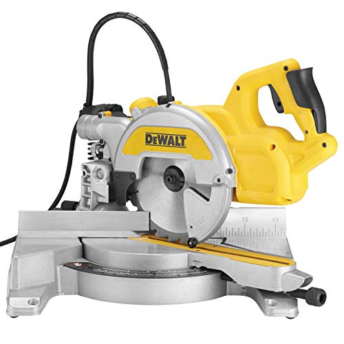 Dewalt DWS777-QS Ingletadora telescópica 1800W, Plateado/Amarillo/Negro, 1800 W