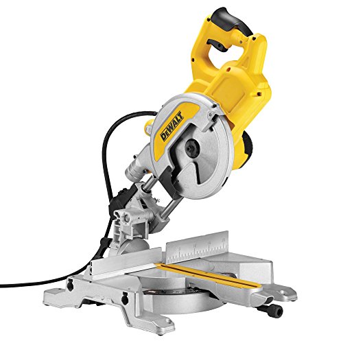 DeWALT DWS777 Sierra ingletadora 6300RPM 1800W Acero inoxidable, Amarillo - Sierra circular (Sierra ingletadora, 6300 RPM, 21,6 cm, 3 cm, 2,1 m/s², 1,5 m/s²)