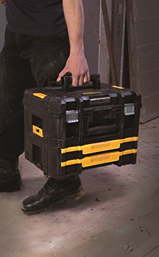 Dewalt DWST1-70702 Kit Maleta Multiusos II y cajonera Doble TSTAK IV, Negro, Amarillo