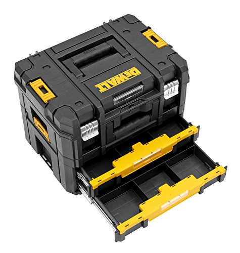 Dewalt DWST1-70702 Kit Maleta Multiusos II y cajonera Doble TSTAK IV, Negro, Amarillo