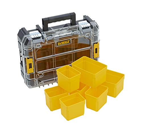 Dewalt DWST1-71194 DWST1-71194-Organizador con Tapa Transparente TSTAK V, Negro/Naranja