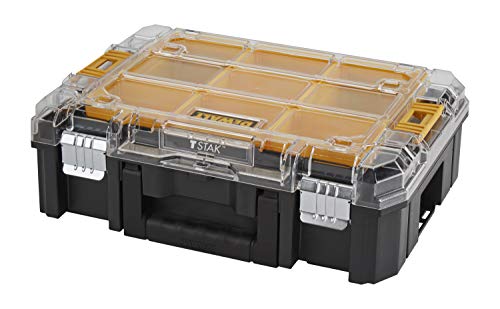 Dewalt DWST1-71194 DWST1-71194-Organizador con Tapa Transparente TSTAK V, Negro/Naranja