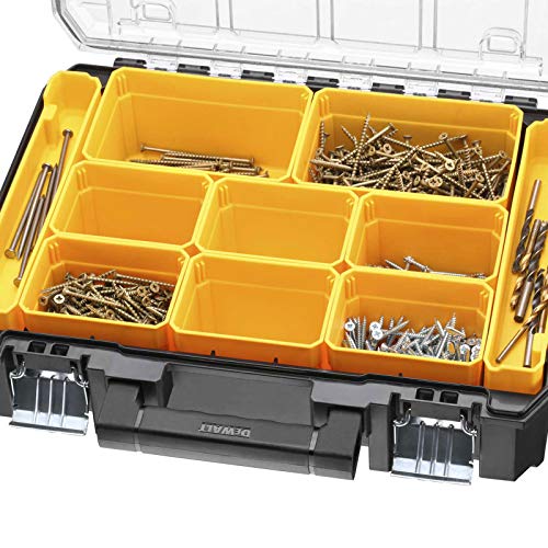 DeWalt DWST82968-1 DWST82968-1-Organizador con Tapa Transparente TSTAK V-IP54, Schwarz/Gelb