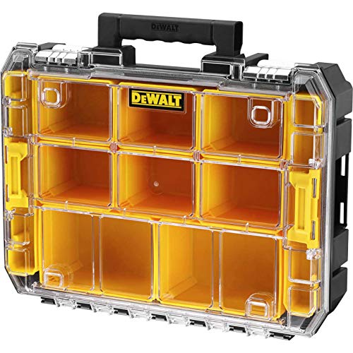 DeWalt DWST82968-1 DWST82968-1-Organizador con Tapa Transparente TSTAK V-IP54, Schwarz/Gelb