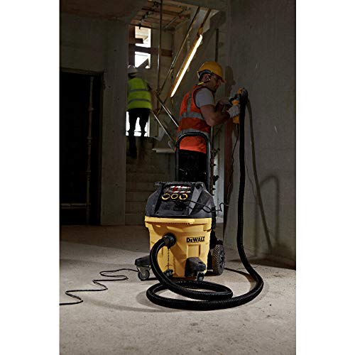 Dewalt DWV902M-QS Aspirador 38 litros Clase M, Negro, Amarillo