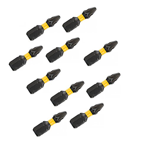 DeWalt Extreme Impact torsión PZ2 25 mm destornillador Bits (10 puntas)