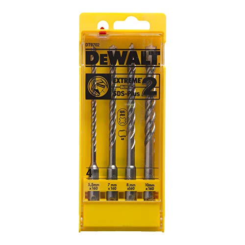 Dewalt Juego de Brocas de percusión SDS-Plus Extreme 2 DT9702-QZ, 4 Piezas, en Casete plástica, 5-10mm