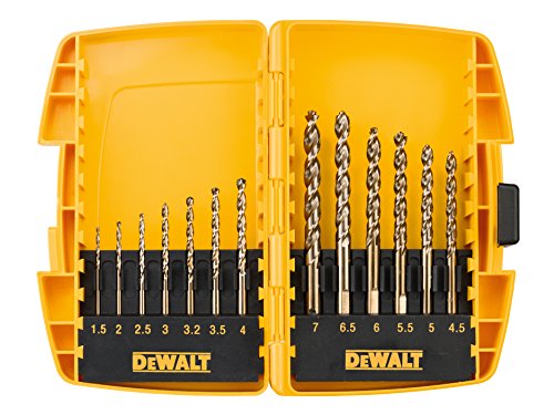 Dewalt Juego de Brocas para Metal (13 Piezas) DT7920B-QZ, en Caja de Accesorios Minisafe, Plateado