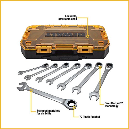 DEWALT - Juego de llaves combinadas de trinquete (8 piezas), DWMT74734