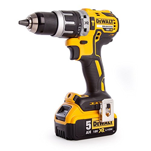 DEWALT-KIT Taladro Percutor DCD796 + Atornillador de Impacto DCF887 + 2 Baterias 5Ah.+ Cargador DCB115 + Maletin Tstak