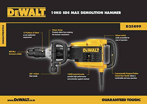 Dewalt - Martillo demoledor 10kg 1500w + regalo martillo ligero