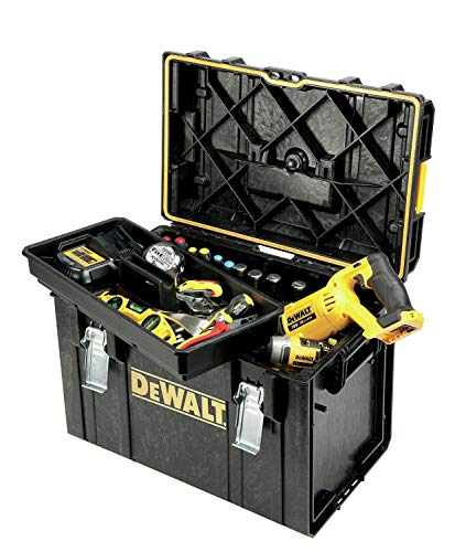 Dewalt Tough DS400 1-70-323, Caja espaciosa y Profunda para Herramientas, Negro