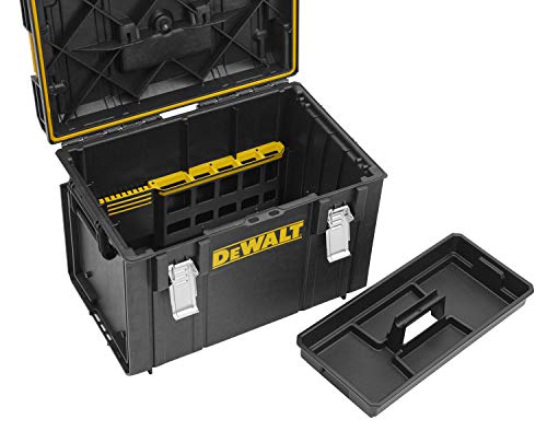 Dewalt Tough DS400 1-70-323, Caja espaciosa y Profunda para Herramientas, Negro