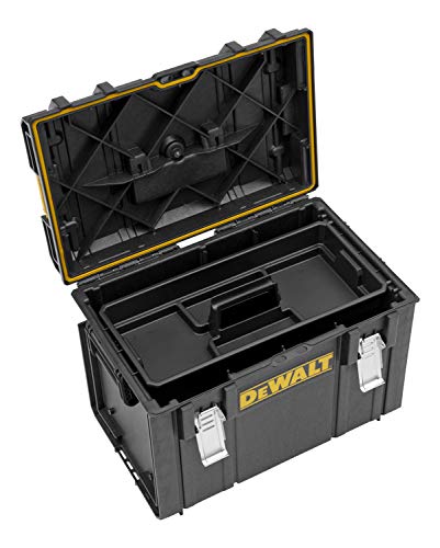 Dewalt Tough DS400 1-70-323, Caja espaciosa y Profunda para Herramientas, Negro