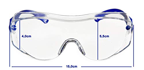 Dräger X-pect 8120 | Cubregafas Protectoras | Lentes de Seguridad con Patillas Ajustables| para Laboratorio, Agricultura, Industria