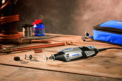 Dremel Platinum Edition 4000 - Multiherramienta, 175 W, kit con 6 complementos, 128 accesorios, velocidad 5.000 - 35.000 rpm para tallar, fresar, amolar, limpiar, pulir, cortar, lijar y grabar