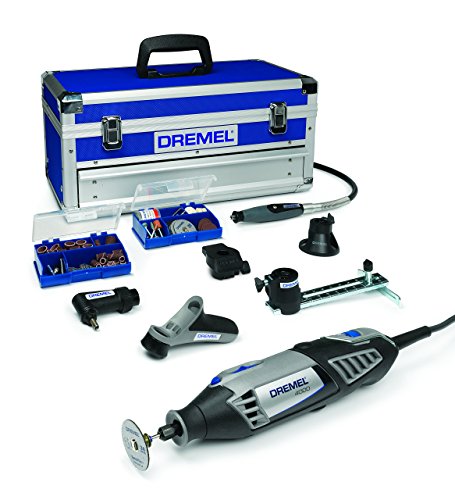 Dremel Platinum Edition 4000 - Multiherramienta, 175 W, kit con 6 complementos, 128 accesorios, velocidad 5.000 - 35.000 rpm para tallar, fresar, amolar, limpiar, pulir, cortar, lijar y grabar