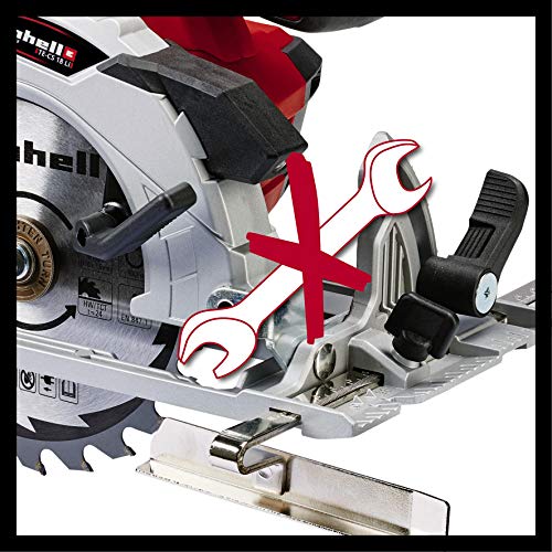 Einhell 4331200 Sierra circular (4,200 min-1, no incluye batería, Power-X-Change), 0 W, 18 V, Negro, Gris, Rojo