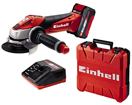 Einhell Expert Amoladora TE-AG 18/115 Li Kit Power X-Change, Li-Ion, 18 V, incluida Batería de 3,0 Ah y Cargador Rápido (ref. 4431119)