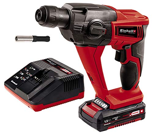 Einhell Expert Martillo perforador y cincelador Power X-Change (TE-HD 18 Li Kit) 18V con luz led, 5700 rpm (incluye batería 1.5Ah, cargador rápido y maletín)(ref. 4513810)