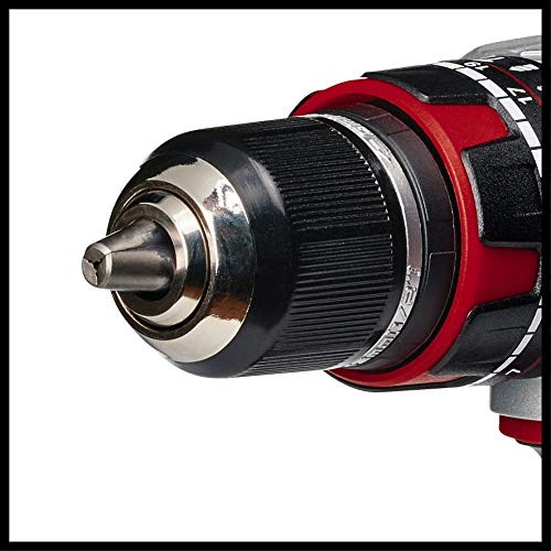 Einhell Expert TE-CD 18 Li-i - Taladro percutor sin cable (sin batería, 18 V, 2 velocidades, 60 Nm, luz LED, Power-X-Change) rojo