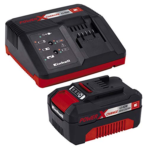 Einhell GE-LC 18 Li Kit - Motosierra a batería Power X-Change 18V (con batería de 3,0Ah y cargador), velocidad de corte: 4.3 m/s, longitud de corte: 23cm, cadena y espada Oregon (ref. 4501760)